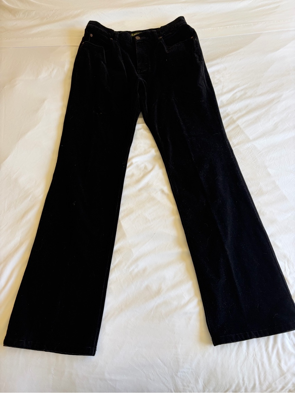 vintage EDDIE BAUER Black Velvet Wide-Leg Pants